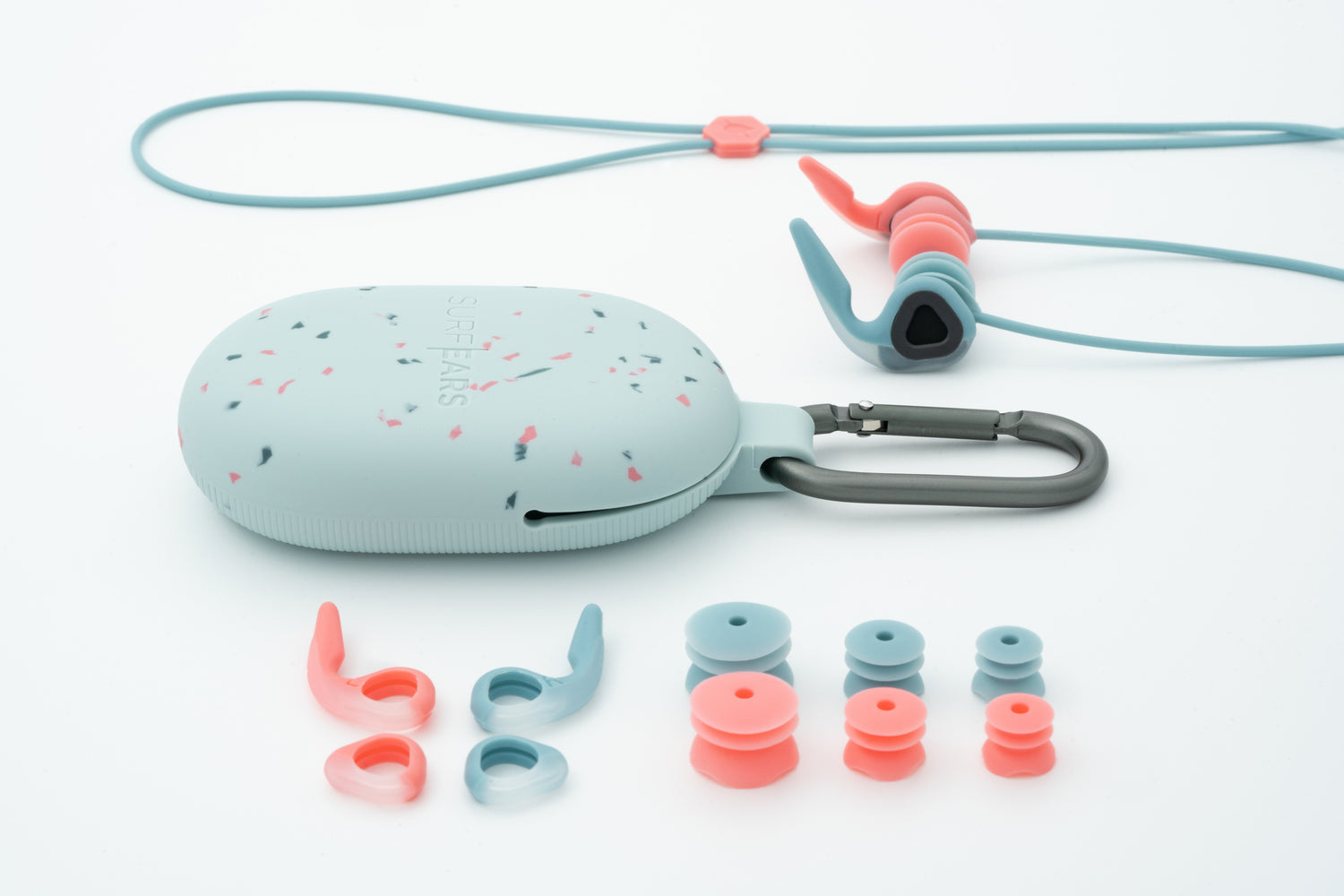 SurfEars4.0 kit in colourway coral sky